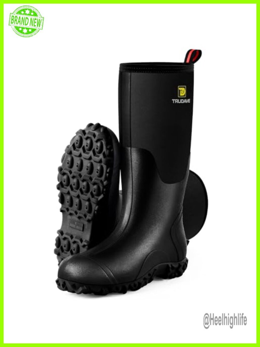 Waterproof Neoprene Rubber Hunting Boots Steel Shank Anti-Slip